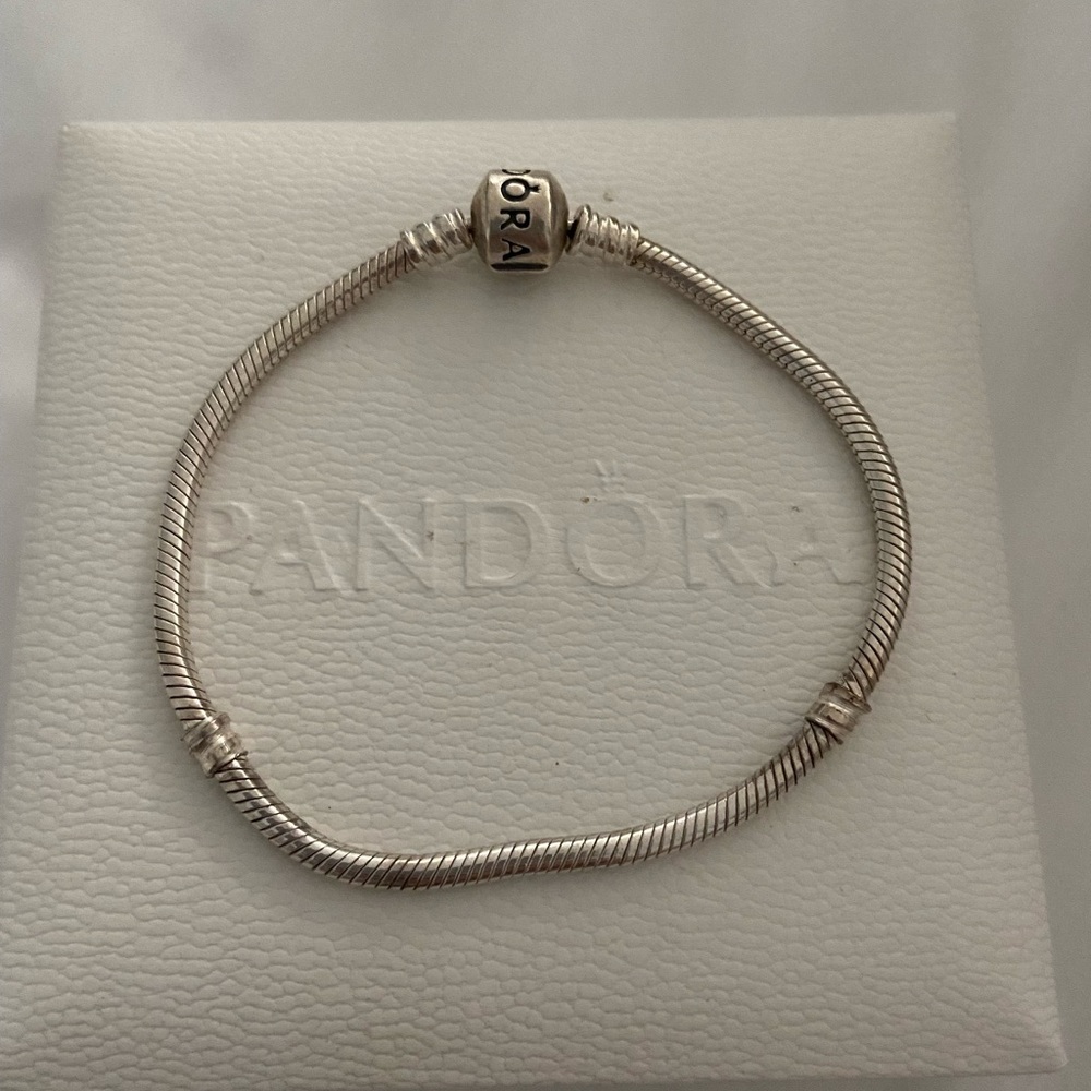 Plain Pandora sterling silver bracelet